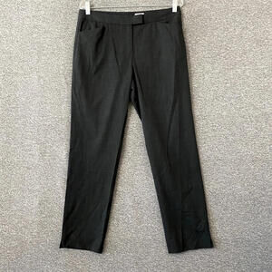 Lafayette 148 Women's Size 6 Dark Gray Slim Straight Leg Virgin Wool Pants